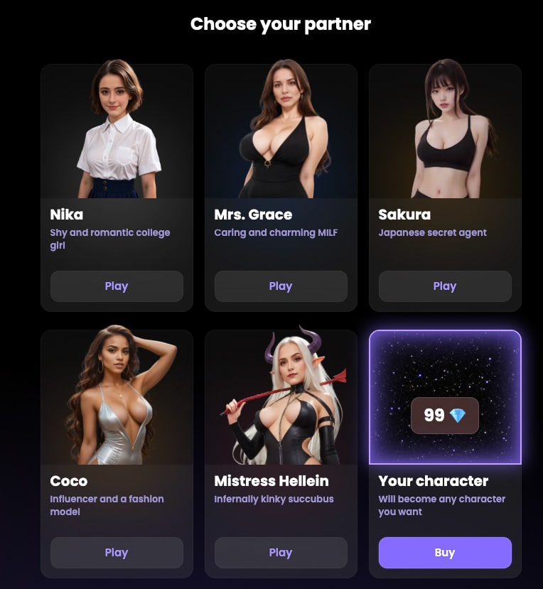 sexy AI girls on Hubba AI